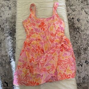 Old Navy Pink and Orange Floral dress swimsuit One Piece